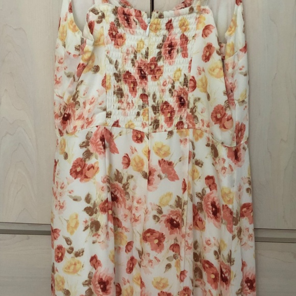 Sale! New Abercrombie & Fitch White Floral Sleeveless Tie Strap Dress - Picture 3 of 3